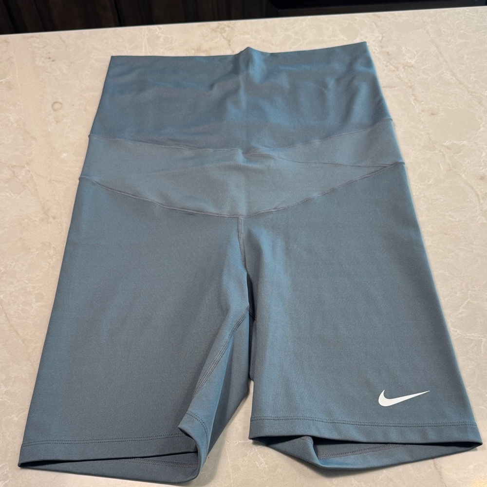 Nike Women's Maternity Slate Blue Bike Shorts